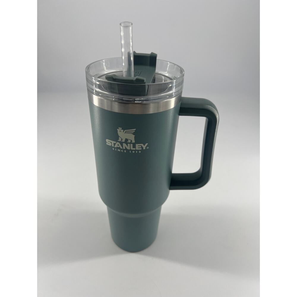 Stanley Cup 40 Ounces Oz Teal Blue Straw Tumbler Handle Insulated BPA Free